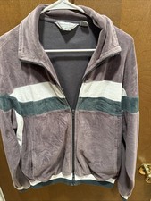 Vintage 80s Christian Dior Monsieur Velour Track Jacket Men M Grey Zip Hong Kong
