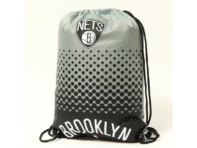 Brooklyn Nets Fan Gymbag NBA Turnbeutel silbergrau Sportbeutel 45x35cm