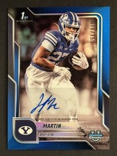 2025 Bowman University Chrome LJ Martin Blue Refractor Auto /150 #BCA-LM BYU