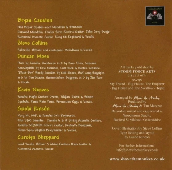 Shave The Monkey: Dragonfly ('94 UK Folk/Folk Rock CD Reiusse) - Bild 4 von 4