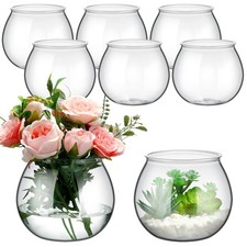 Foldtier 8 Pcs Plastic Fish Bowls For Centerpieces 27 Oz Clear Fish Bowl For