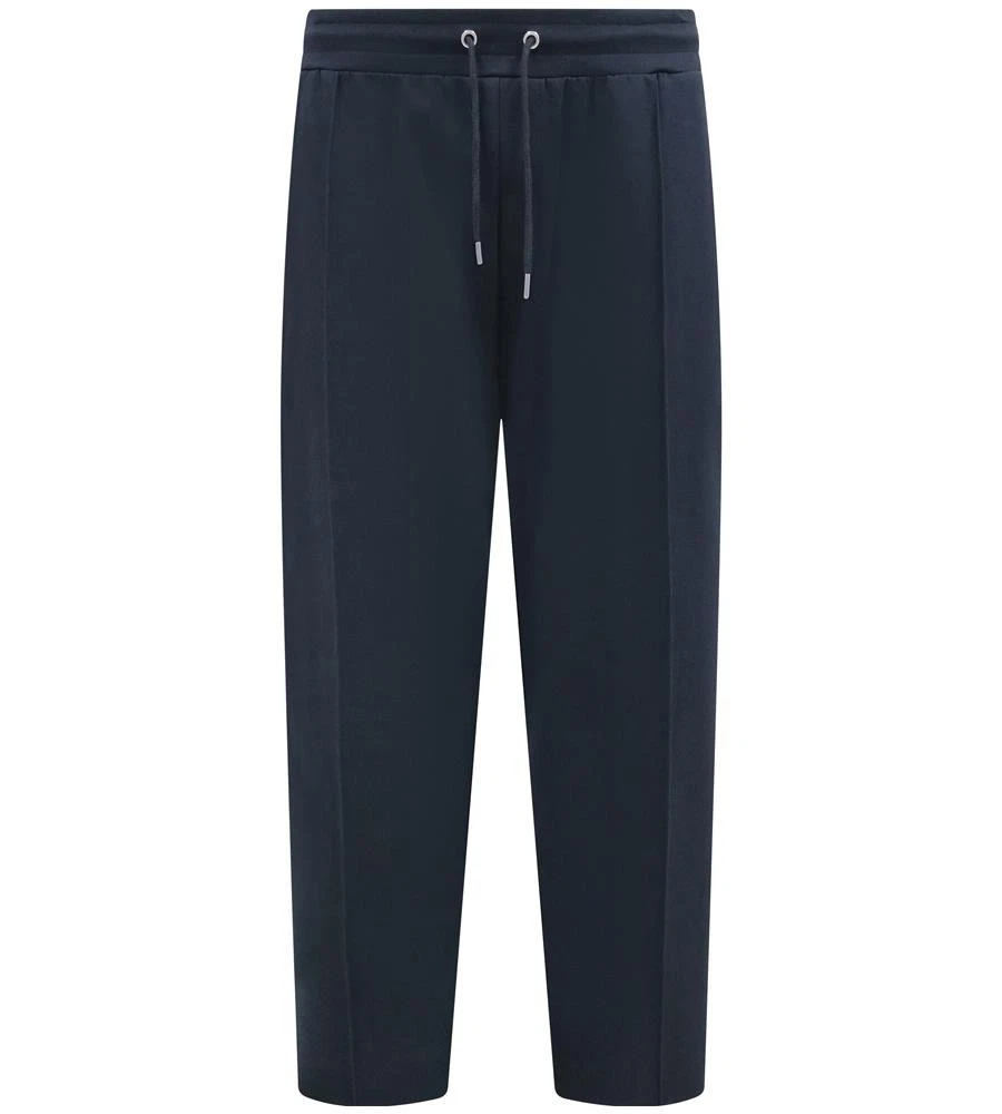 D555 KINGSWOOD Couture Open Hem Jogger For Men With Pin Tuck Front in Dark Navy
