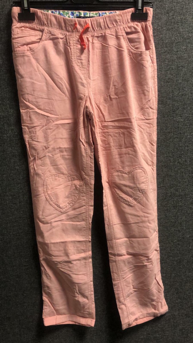 Pantalon Mini Boden Rose à Cordon Et Patchs Cœur - Taille 6 Ans - Très Bon état