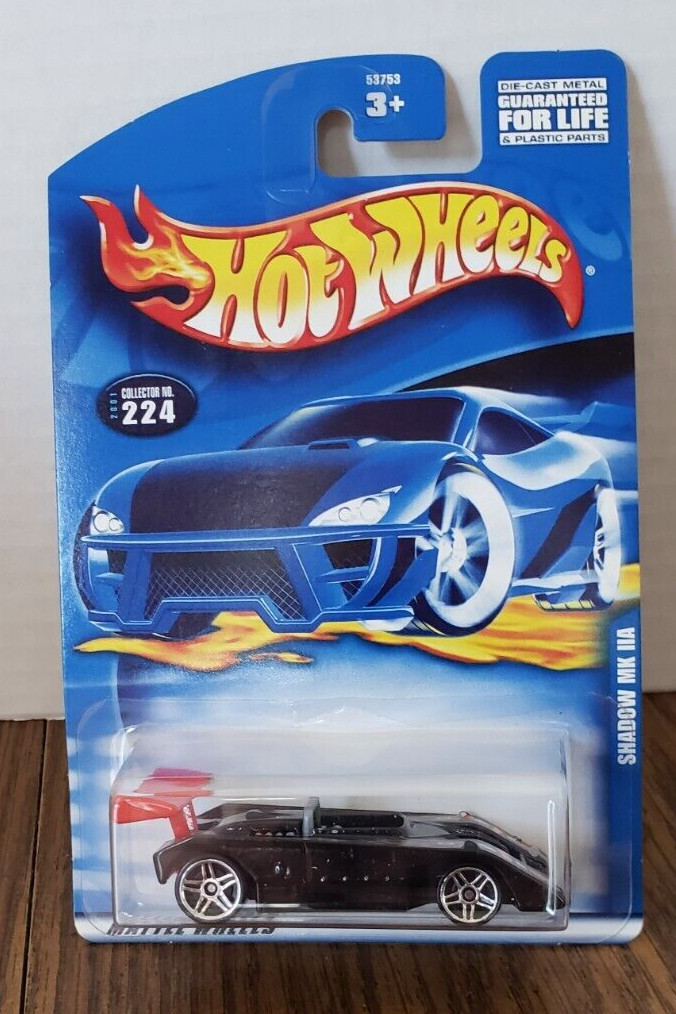 Hot Wheels 2001 Shadow MK IIA Black With Silver 5 Spoke Wheels #224