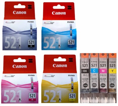 Canon CLI-521BK, CLI-521C, CLI-521M, CLI-521Y, Pixma iP3600, iP4600, iP4700