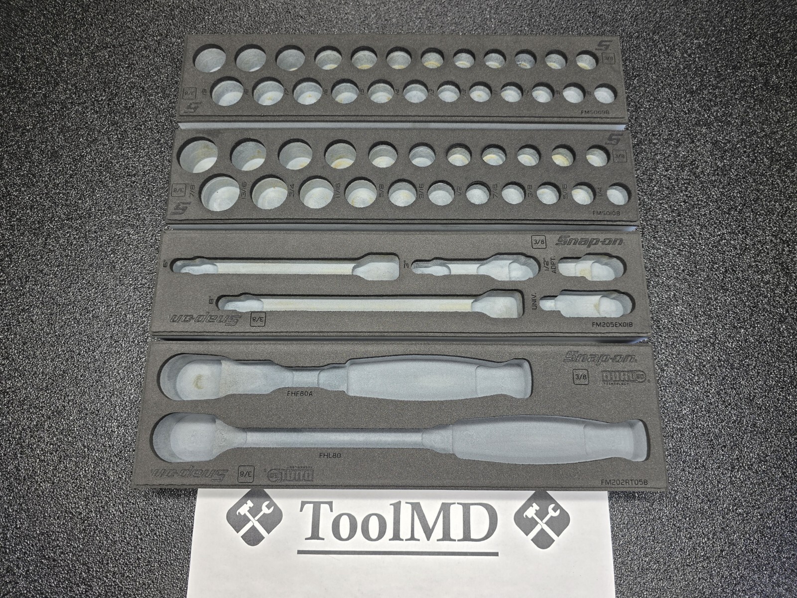 Snap-on Tools TITANIUM 3/8" Dr SAE & Metric Essential Set 253GSS05FDT FOAM ONLY