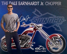 DALE EARNHART JR.SIGNED ORANGE COUNTY CHOPPERS SUNOCO POSTCARD
