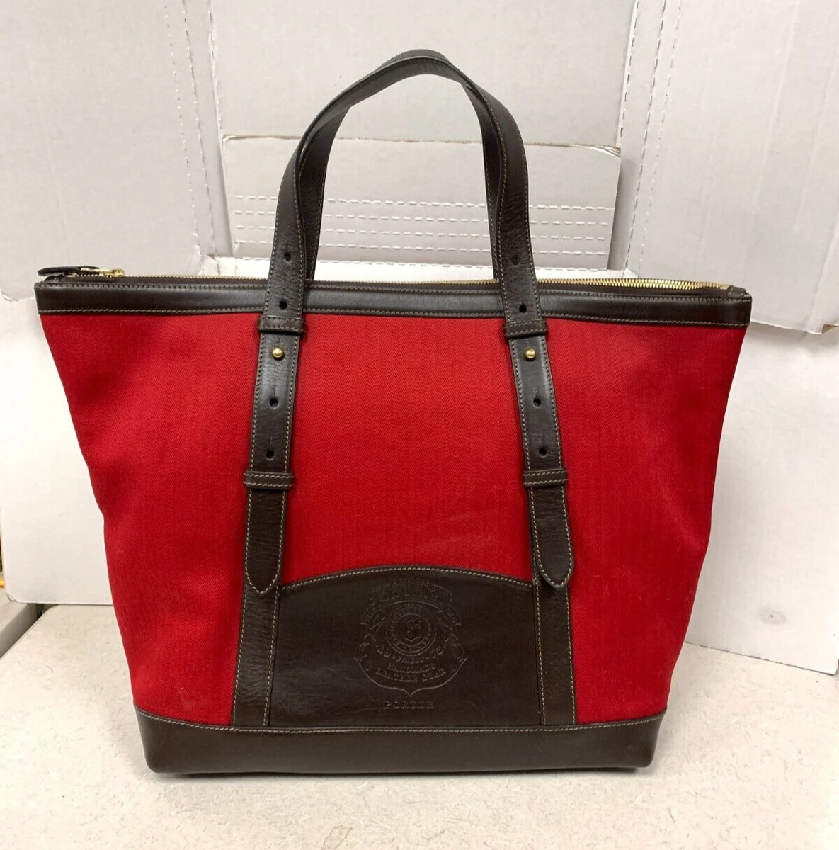 18 GHURKA Norwalk Porter Cardinal Red Herringbone Business Daily