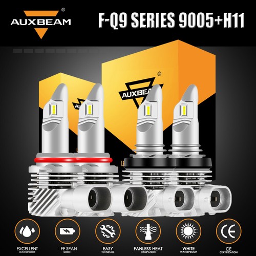 AUXBEAM LED Headlight Bulbs Kit High Low Beam for Kenworth T680 T880