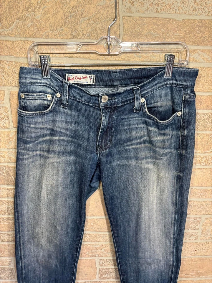 Red Engine Style Crossfire Vintage Original Denim Size 27 - Image 4 of 4