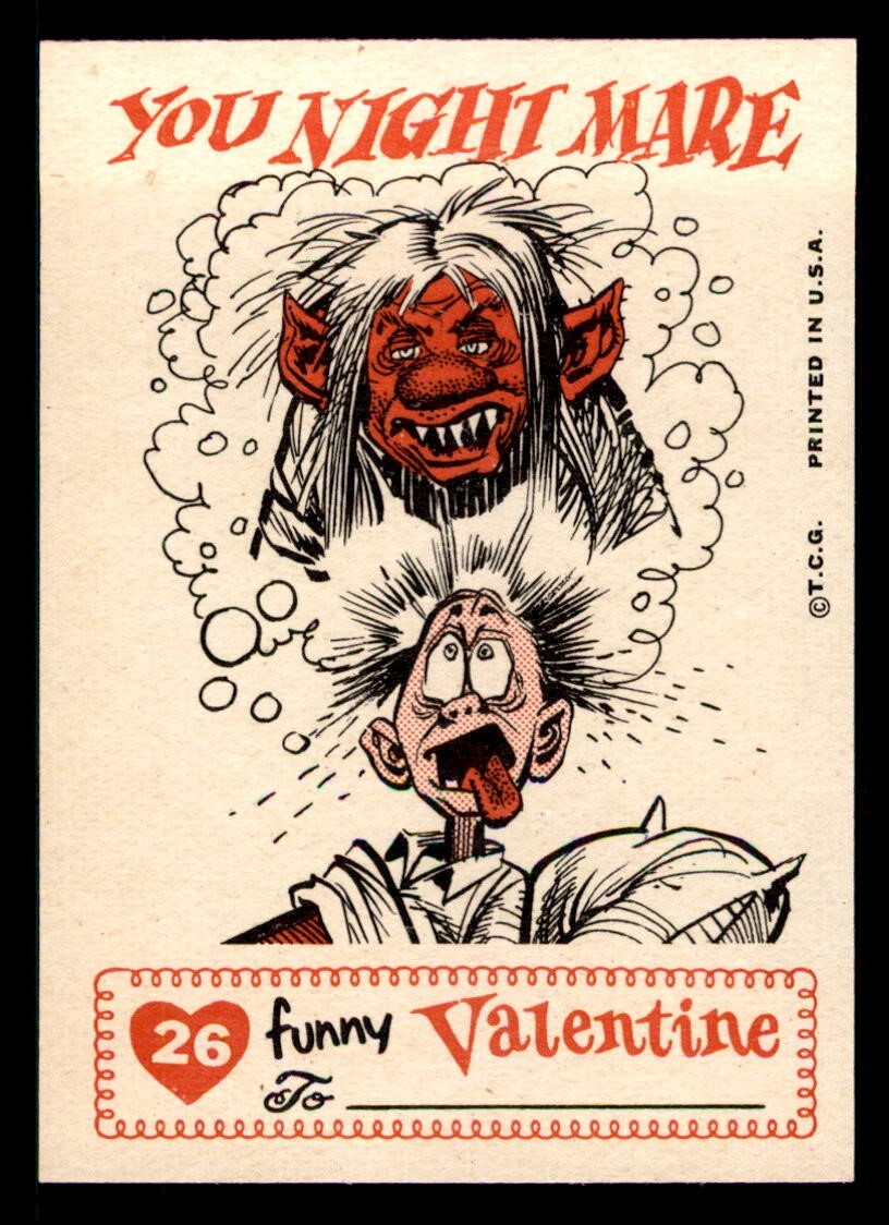 1959 Topps Funny Valentines #26 You're The Girl Of My Dreams NM