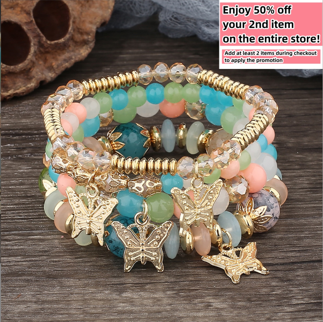 New Bohemian Bracelets for Women Stretch Multilayer Colorful Beads Brace… Women Bohemian Multilayer Stretch Colorful Beads Bracelet  main image 4