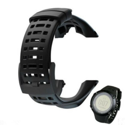 Rubber Smart Watch Band Replacement Strap Black For Suunto Ambit 3 Peak/Ambit 2