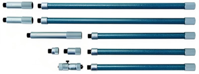 Mitutoyo 137-215 Tubular Vernier Inside Micrometer, Extension Rod Type, 2-60''