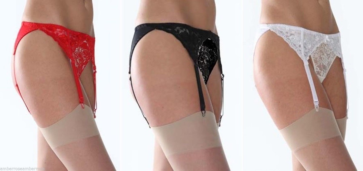 Elegant Soft Lace Suspender Belt Strap Slim Narrow Garter Belts
