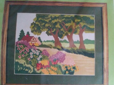 NEEDLECRAFTS SOCIETY Almost Home crewel embroidery kit complete 9.5 x 12'' SEALED