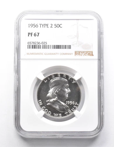 PF67 1956 Franklin Half Dollar Type 2 NGC *0010