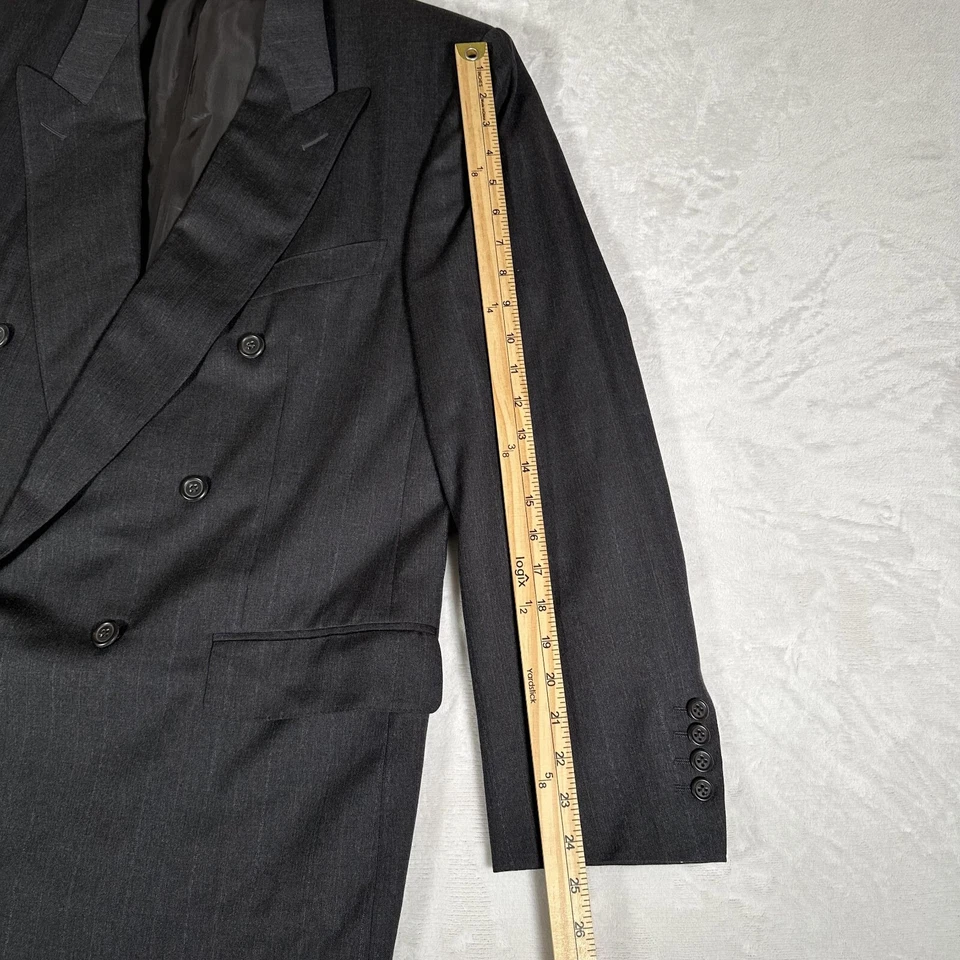 Blazer Ermenegildo Zegna Hombre US 46R EU 56R Doble Pecho 100% Lana Super 100s Foto 3 de 4