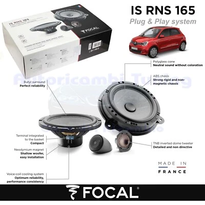 Haut-Parleurs Avant FOCAL Plug Et Play IS RNS 165 Pour RENAULT TWINGO III - Photo 1/4