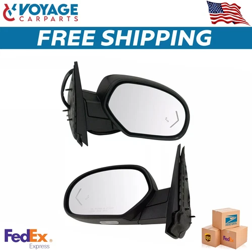 Mirror Set Power Heated Memory Blind Spot Left & Right Sides For 2009-2014 Chevy