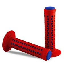 AME Old School BMX Grips Unitron Dual Color Red over Blue - GT SE --- SHIPS FAST