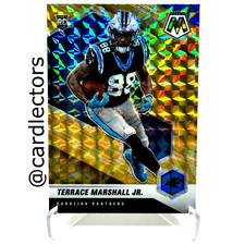 2021 Panini Mosaic TERRACE MARSHALL JR #318 RC Reactive Yellow PRIZM SP PANTHERS