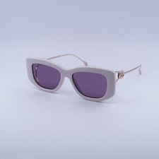 Gucci GG1566S 003 Ivory/Gold/Violet 55-17-120 Sunglasses New Authentic