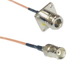 RG316 N FLANGE FEMALE to BNC FEMALE RF Cable Rapid-SHIP LOT