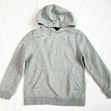 Nike Sportswear Club Fleece Boys/Girls Kids Gray Pullover Hoodie Size Small