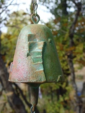 Paolo Soleri 10" Bronze Wind Bell - 2.5" Bell Bold Markings Red Green Patina NEW