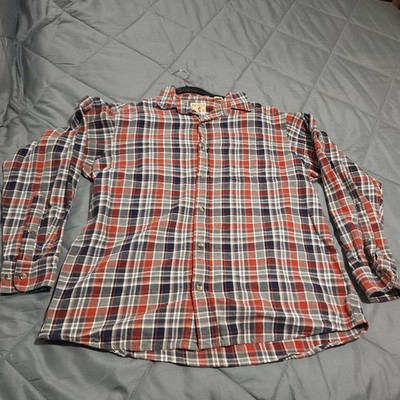 RedHead Flannel Shirt Men's XL Plaid Button Up Red Black Cotton Outdoor Casual
