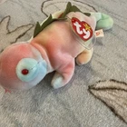 Ty Beanie Baby Iggy The Iguana Chameleon 1997 Vintage Tie-Dye 9" w/ Spikes