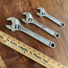 Wright Tools Adjustable Wrench Set - 6” - 8” - 10” 9AC10 9AC08 9AC06