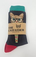 Men's CAT FATHER Socks Christmas Stocking Filler For Him Dad Husband Brother