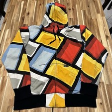Vintage Billabong Hoodie Mens XL Geometric Colorful Loud Surfing Skating Y2K