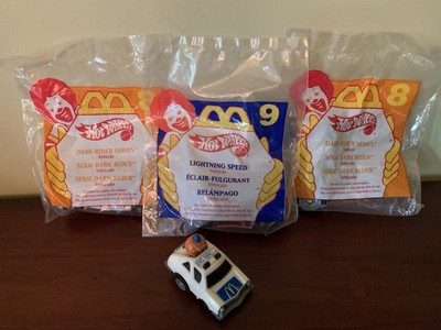 Hot Wheels McD's Happy Meal 1994-95 1-Lightning Speed & 2-Dark Rider2 NIP +Bonus