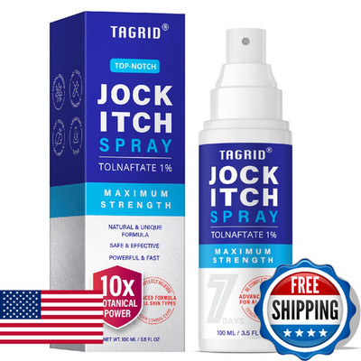 TAGRID Jock Itch Spray Max Strength Antifungal Anti-Itch Relief 3.5oz for Men Wo