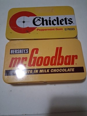 Chiclet Peppermint Gum And Mr Goodbar Tin made by the Tin Box Company of America