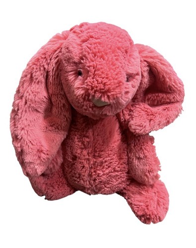 Jellycat London Coral/Pink 8” Bashful Flop Ear Bunny Rabbit Stuffy | eBay