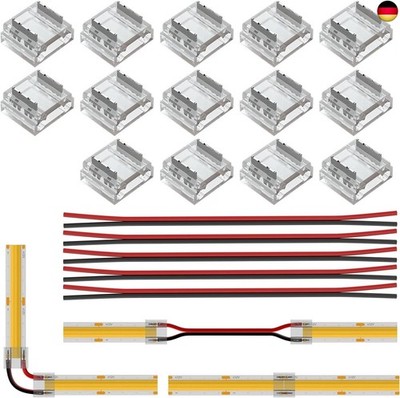 BTF-LIGHTING FCOB COB 10mm 0.39in Connector Kit 14 pcs Transparent Connector 5