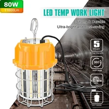 80W LED Temporary Work Light Portable Construction Jobsite Light Fixture 5000K