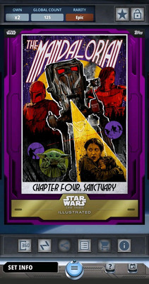 125cc THE MANDALORIAN - CTI ILLUSTRATED 2024 PURPLE EPIC Star Wars Card Trader