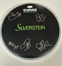 SILVERSTEIN AUTOGRAPHED SIGNED 10" DRUMHEAD WITH JSA COA # CD96065