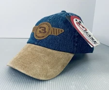 NWT Dale Earnhardt GM Goodwrench Chase Authentics Strap Back Hat Demin Suede 3