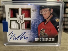 NICK BJUGSTAD RC AUTO PATCH 2013-14 PANINI PRIME QUAD AUTO PATCH #/25 Panthers