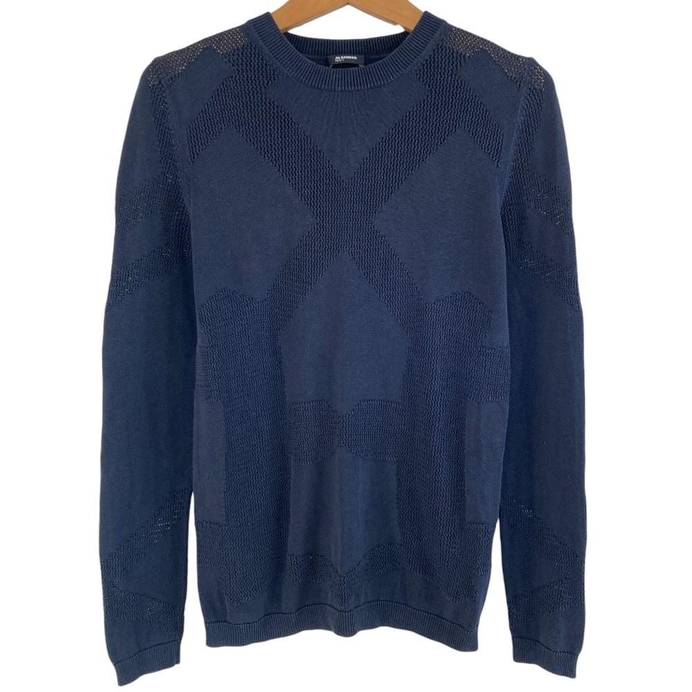 JIL SANDER Dark Blue Knit Sweater