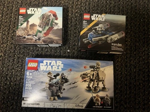 LEGO Star Wars Microfighters Lot 75298 75344 75391 Complete Sets Luke Boba Rex
