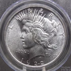 1922 "D" Peace SILVER Dollar $1 PCGS MS63 #425 Uncirculated BU Unc ECC&C, Inc.