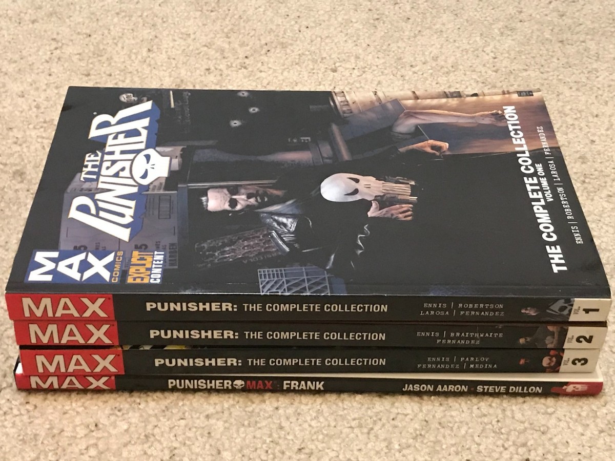 Lot of 4 Punisher Max Complete Collection Vol. 1 2 3, Punisher Max