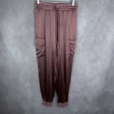 CAMI NYC Elsie Silk Blend Pants Joggers In Rust Women's Size S